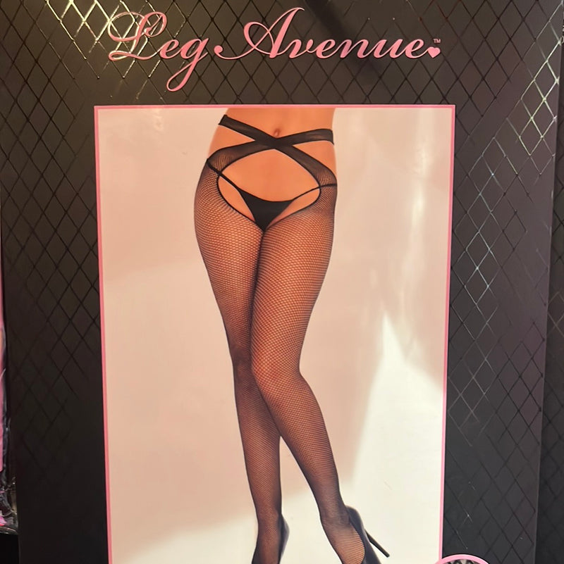 Eliza Micro Net Crotchless Tights