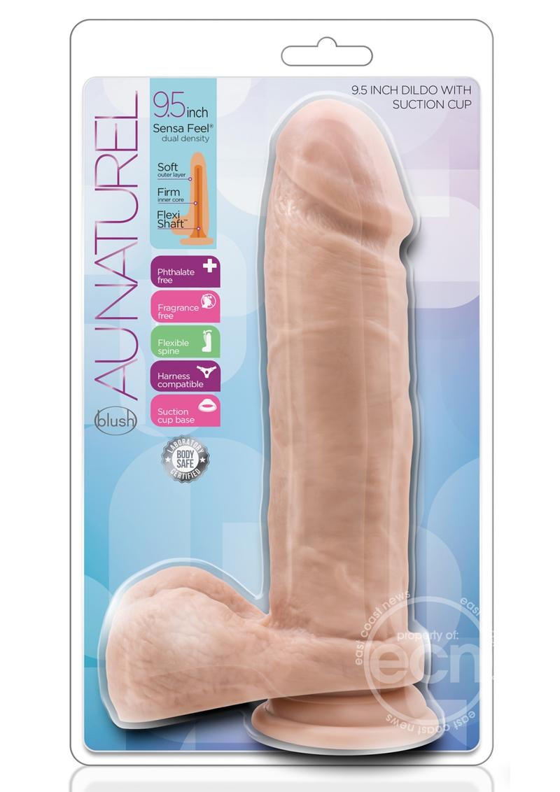 Au Naturel Dildo with Suction Cup 9.5in