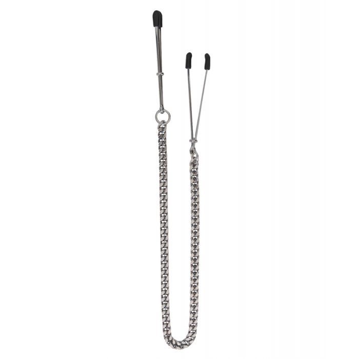 Spartacus Adjustable Tweezer Nipple Clamps w/Jewel Chain