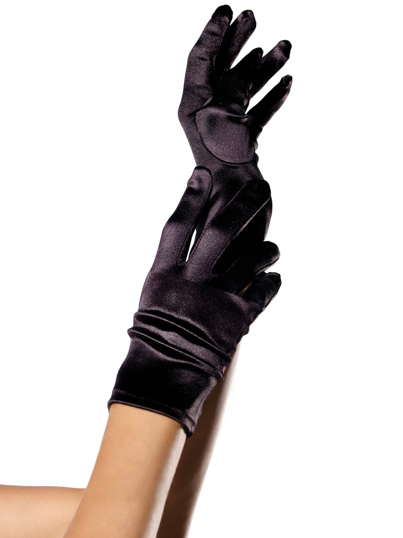 Satin Wrist Length Gloves
