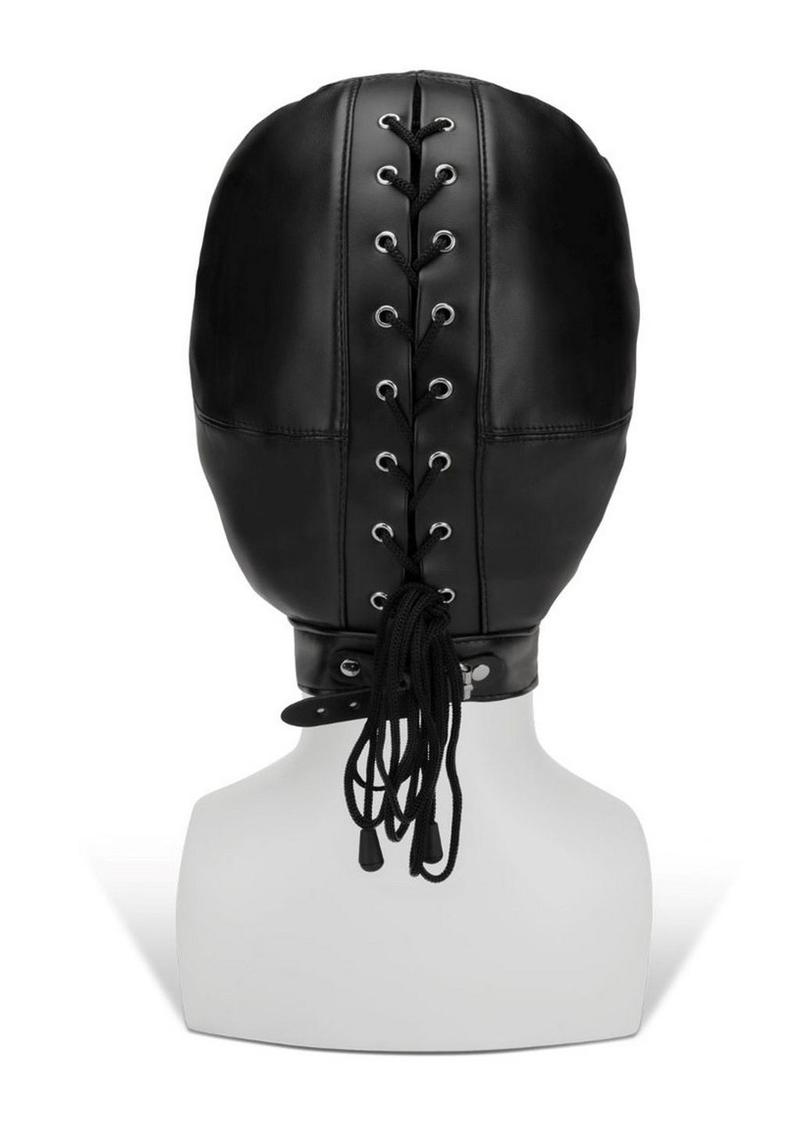 ME YOU US Hood with Eyes PU Leather Bondage Hood - Black