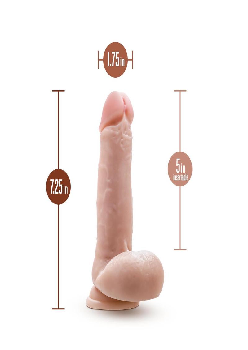 Dr. Skin Silver Collection Dr. Paul Dildo with Balls and Suction Cup 7.25in