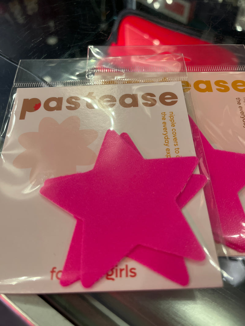 Neon, pink star pasties