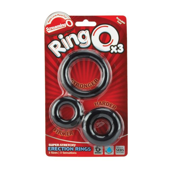 Screaming O RingO - Black Pack of 3