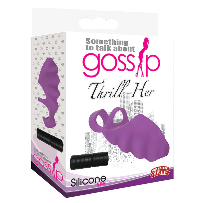 Thrill-Her Silicone Finger Vibrator - Purple