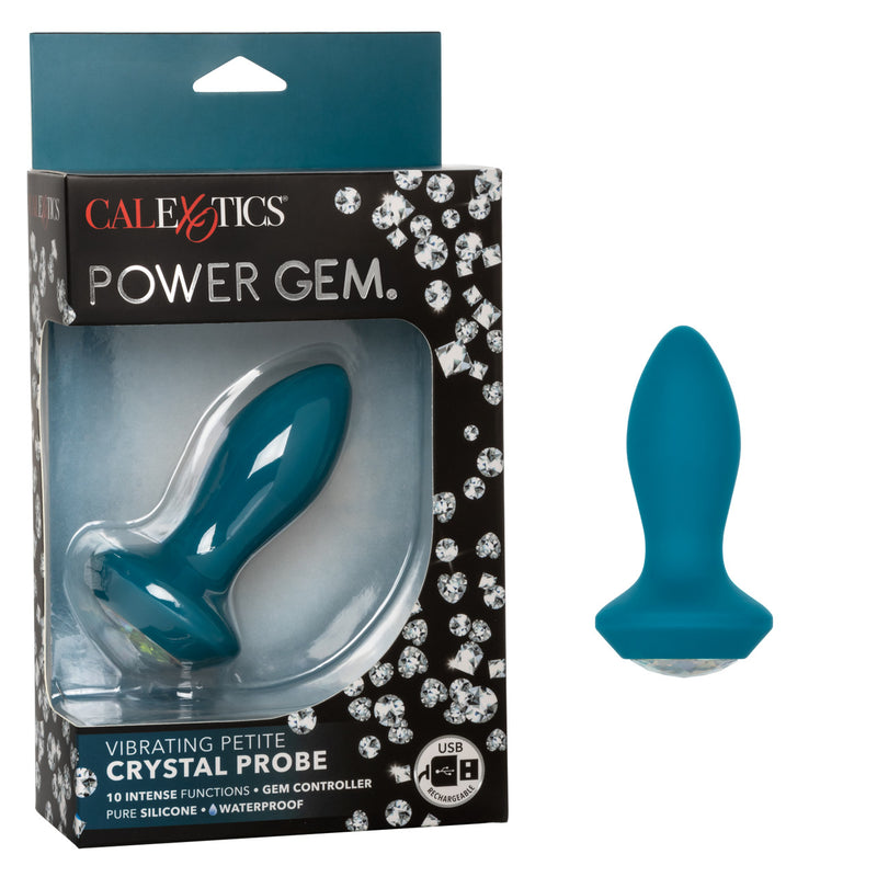 Power Gem® Vibrating Petite Crystal Probe - Blue