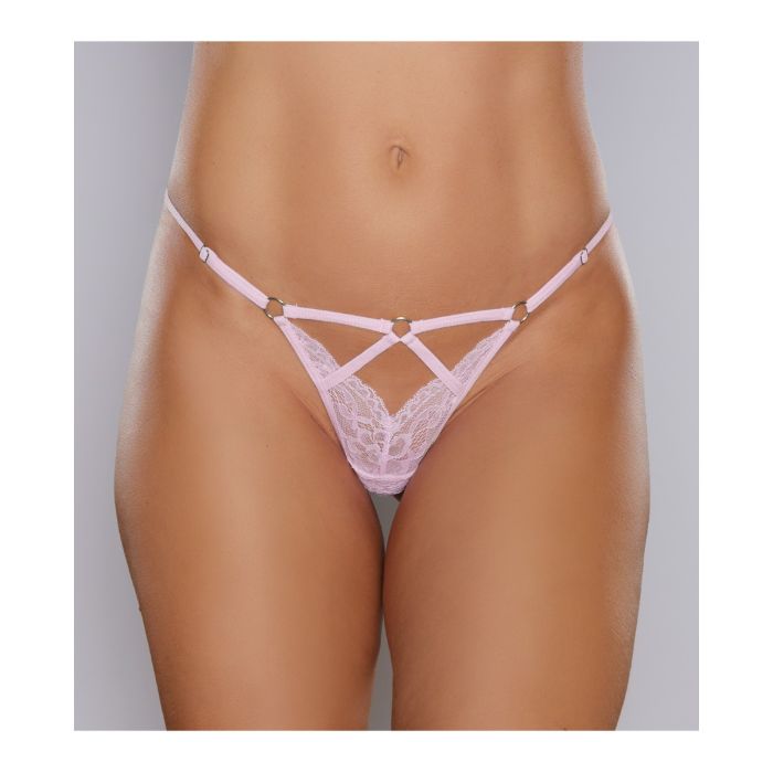 Adore Do Not Disturb Lace Thong Pink