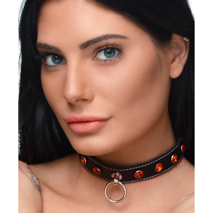 Rhinestone Choker With O-Ring