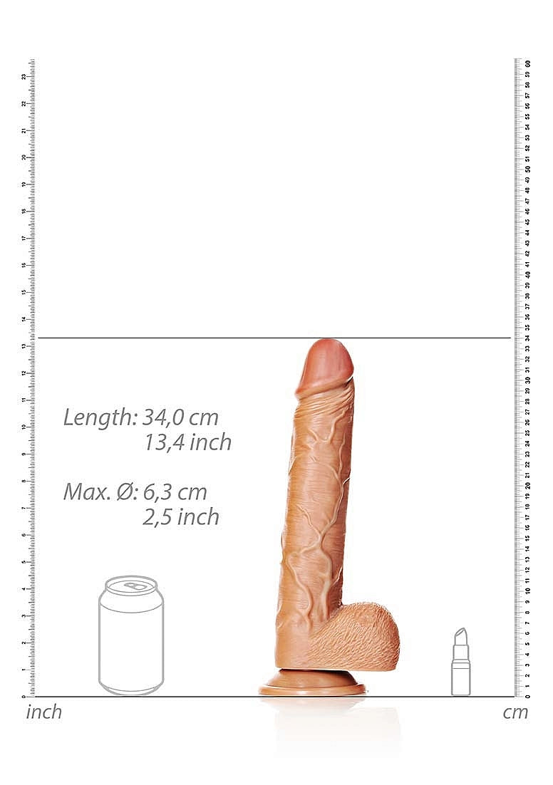 12 " Cock With Balls - Regular Straight - Tan..