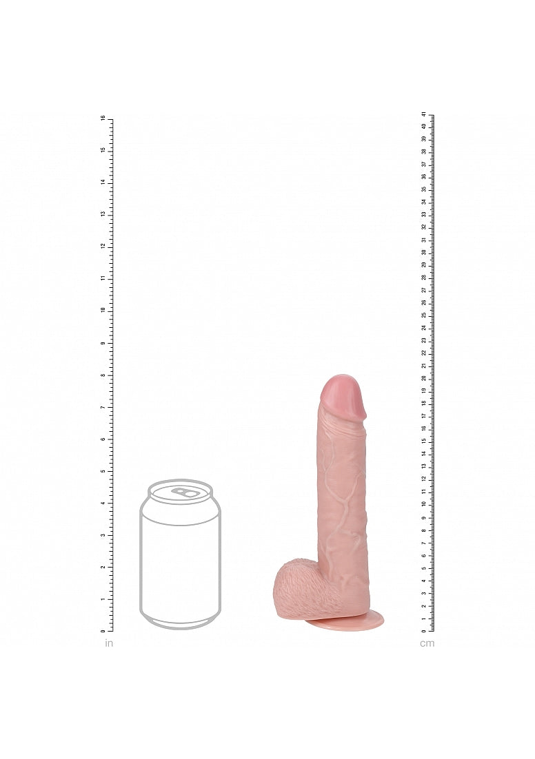 8 " Vibrating and Thrusting Cock With Balls - Regular Straight