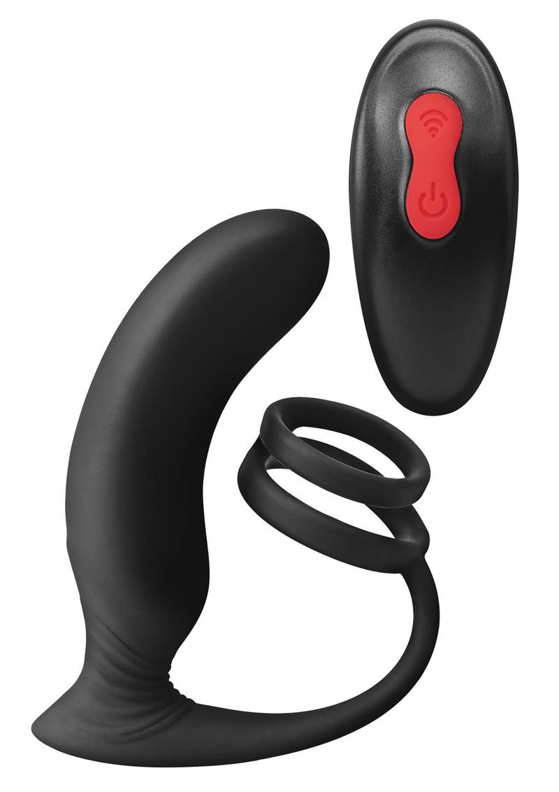 Remote Controlled Thumbs Up P-Spot Vibrator & Dual Stamina Ring