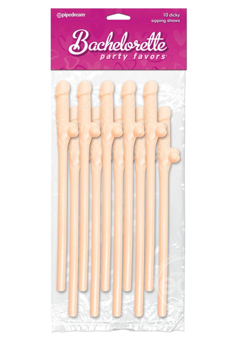 Bachelorette Party Favors Dicky Sipping Straws - Vanilla