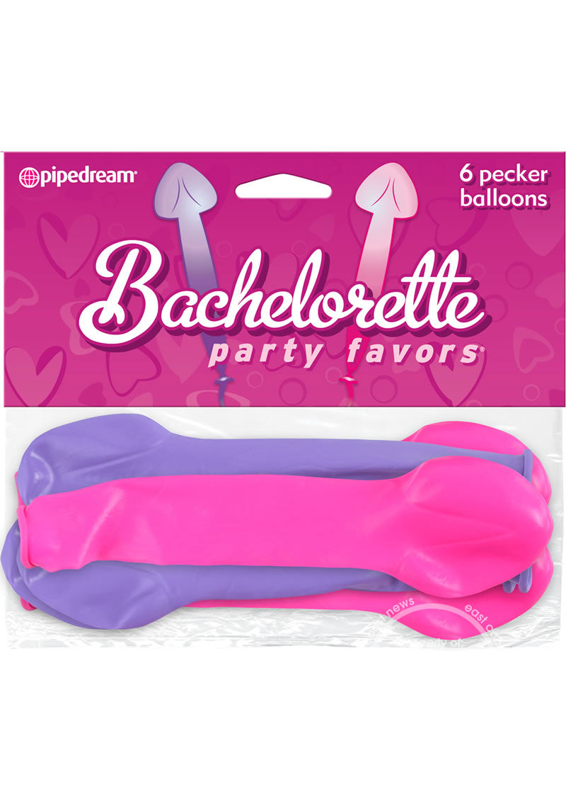 Bachelorette Party Favors Pecker Balloons - Pink/Purple