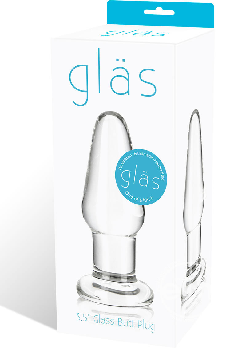 Glas Glass Butt Plug 3.5in - Clear