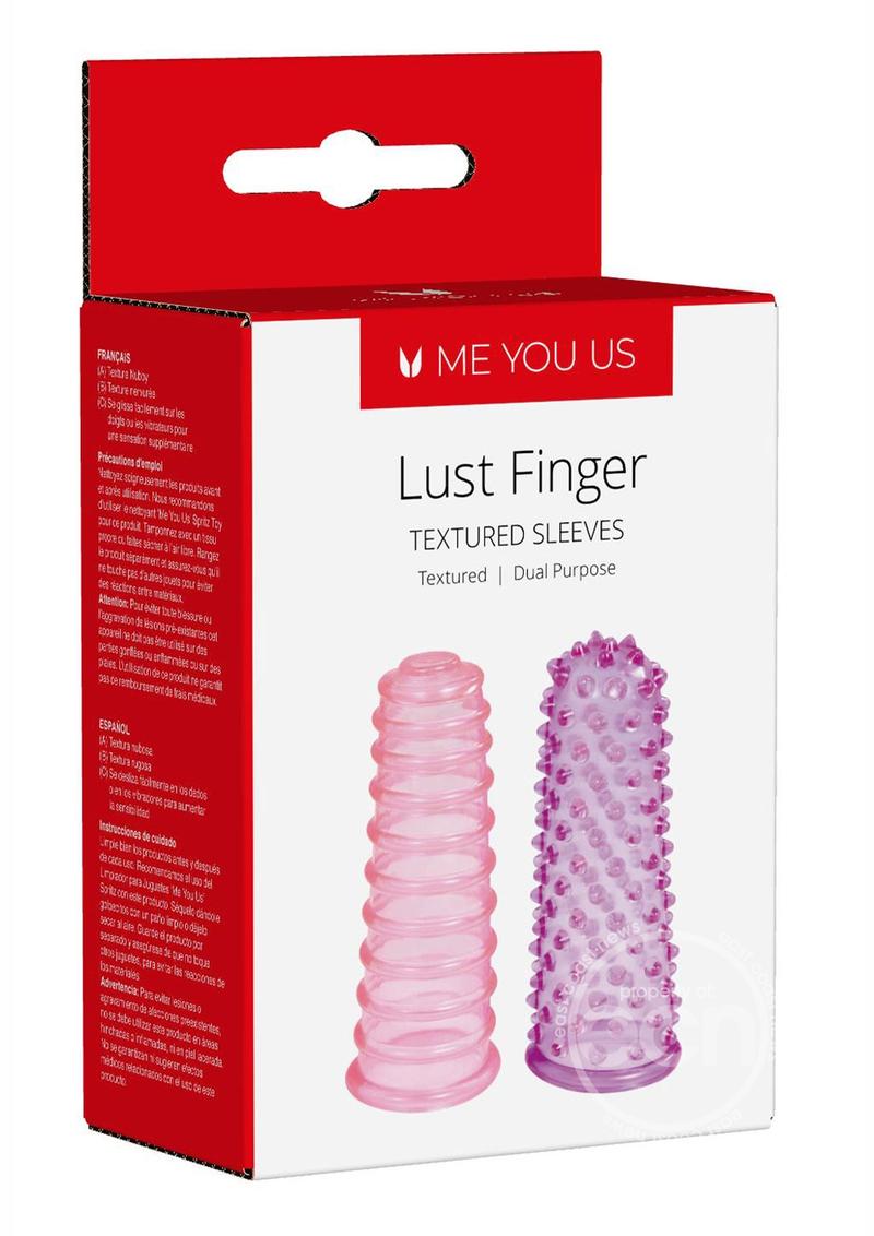 Kinx Lust Finger Textured Sleeves - Pink / Purple