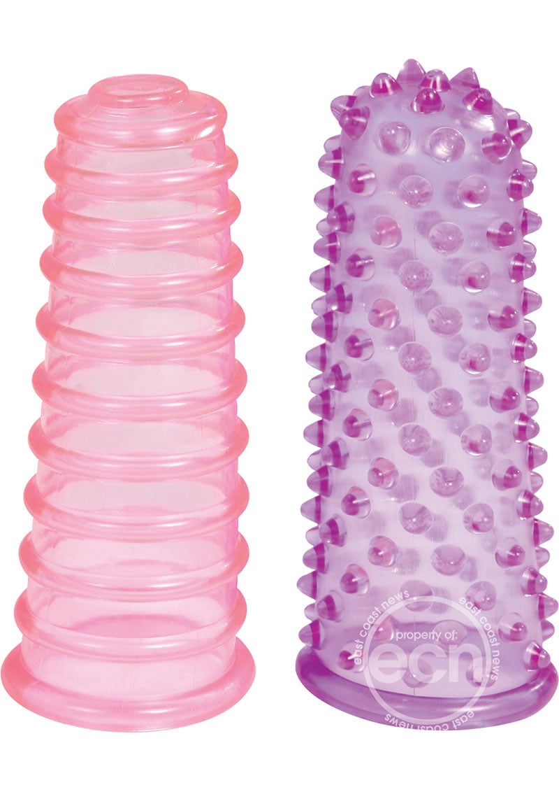 Kinx Lust Finger Textured Sleeves - Pink / Purple