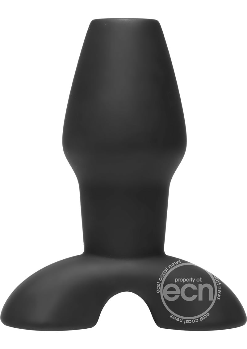 Master Series Invasion Hollow Silicone Anal Plug - Small - Black