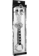 Master Series Nipple Clamps and Cock Ring Set - Silver