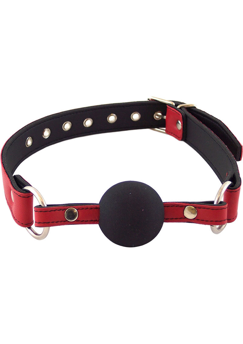 Rouge Leather Ball Gag