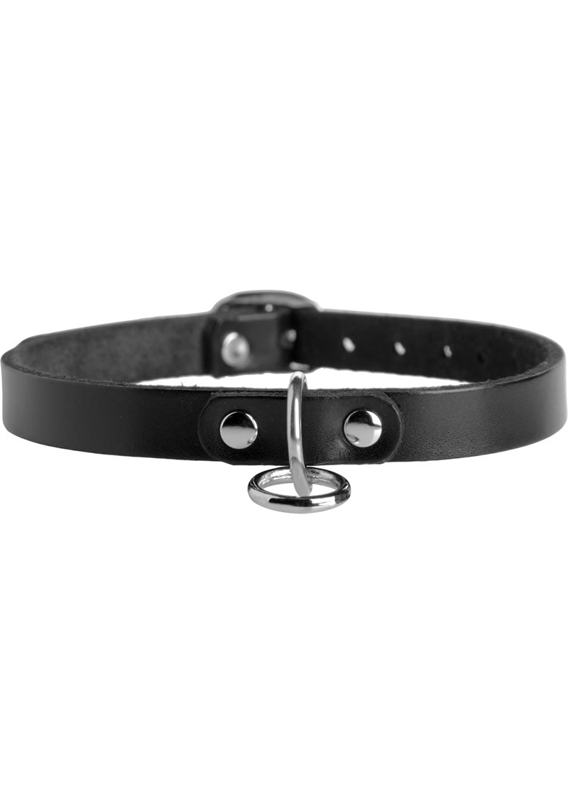 Strict Leather Unisex Leather Choker with O-Ring