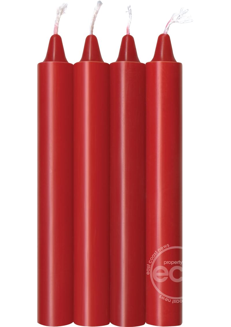 The 9's - Make Me Melt Warm-Drip Candles 4 Pack - Red Hot