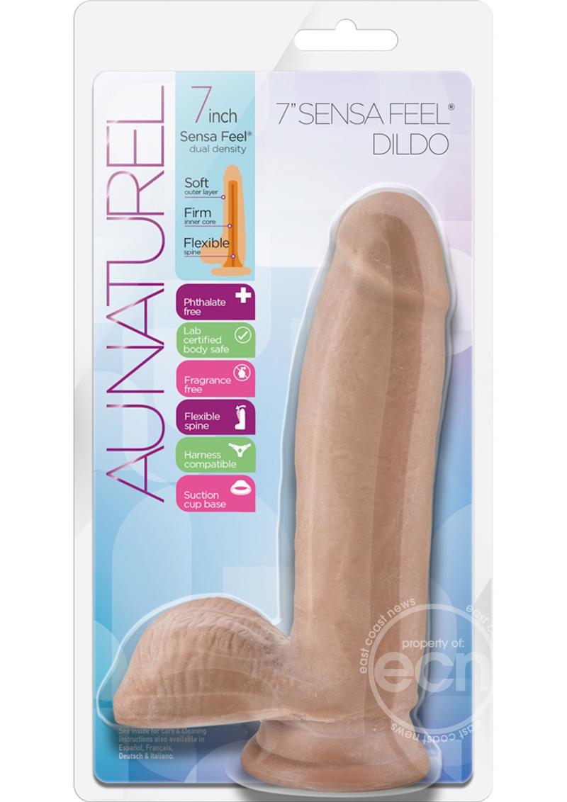 Au Naturel Sensa Feel Dildo with Suction Cup 7in
