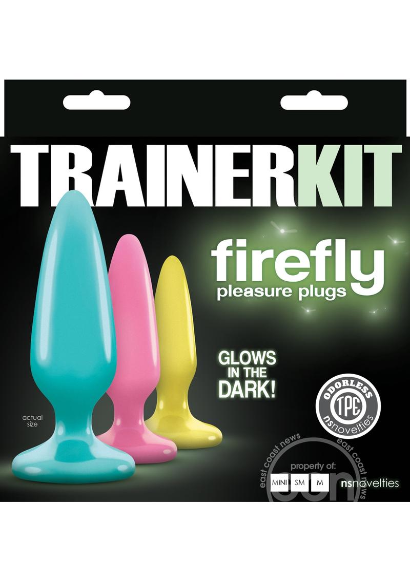 Firefly Pleasure Plug Trainer Kit Butt Plugs Glow In The Dark