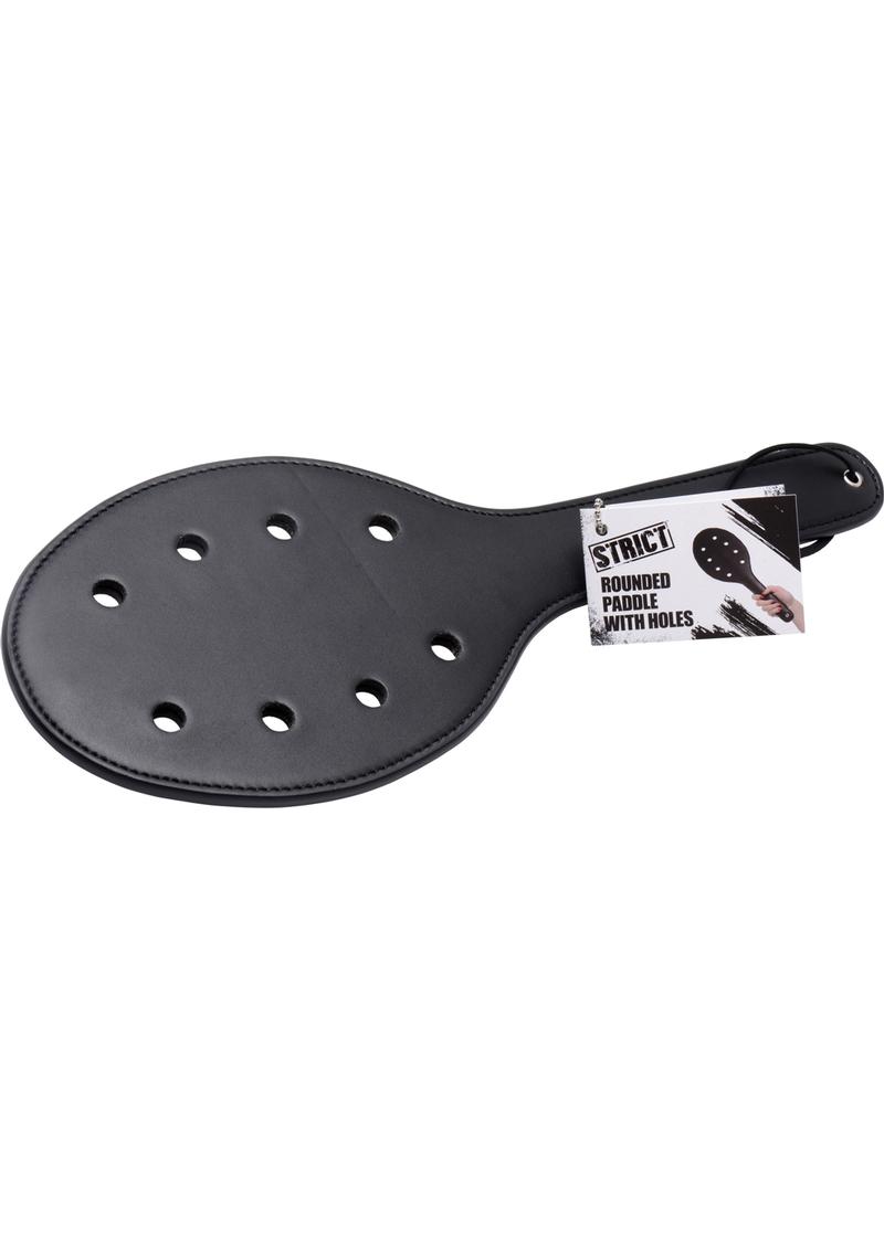 Strict Deluxe Rounded Paddle with Holes - Black