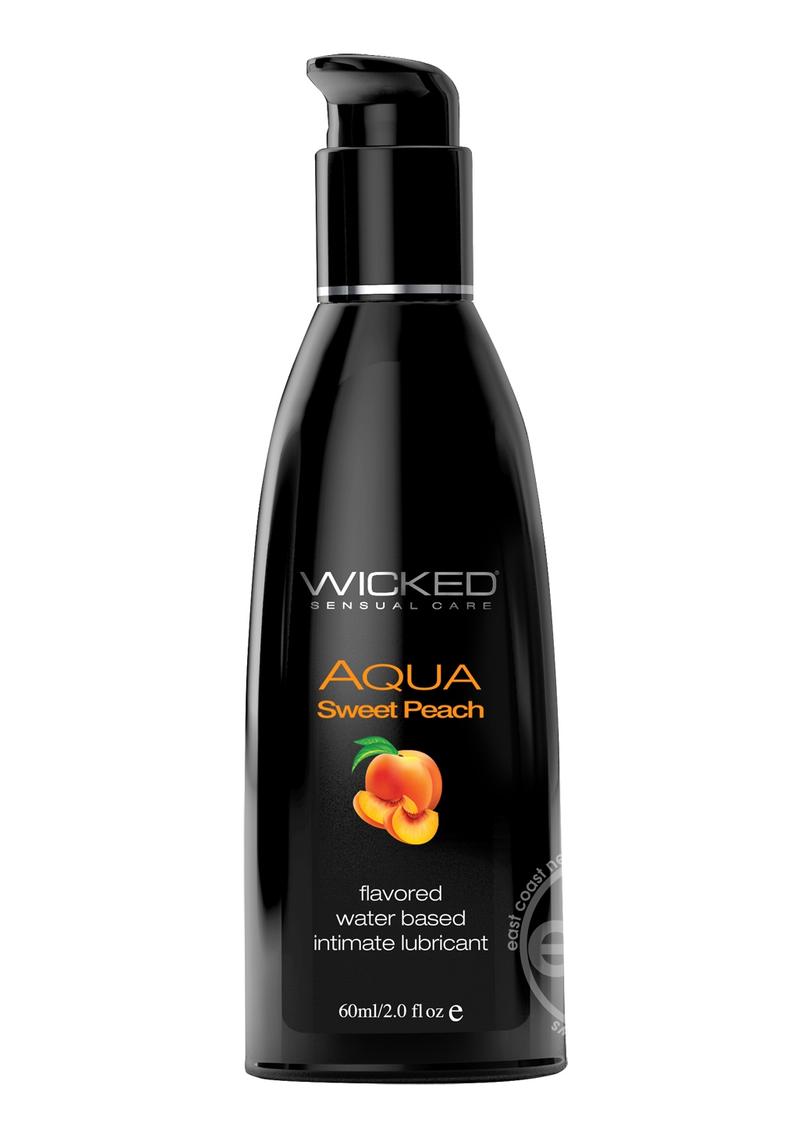 Wicked Aqua Water Based Flavored Lubricant Sweet Peach