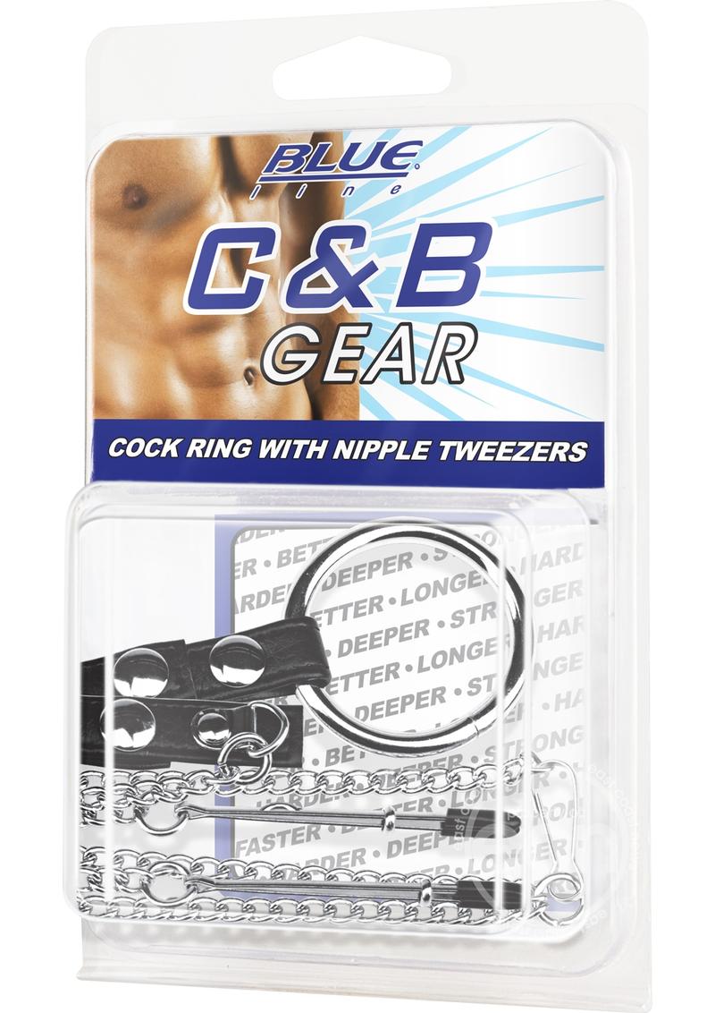 C&B Gear Cock Ring with Nipple Tweezers