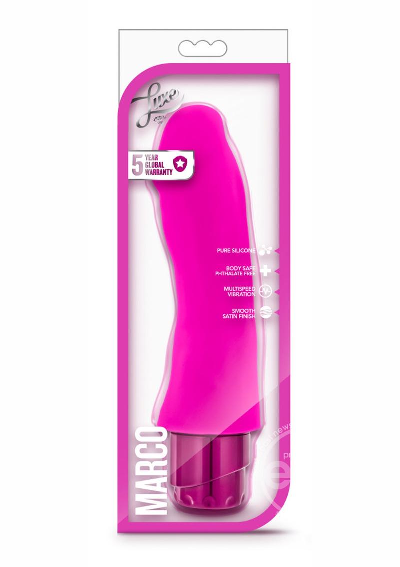 Luxe Marco Vibrating Silicone Dildo 7.75in