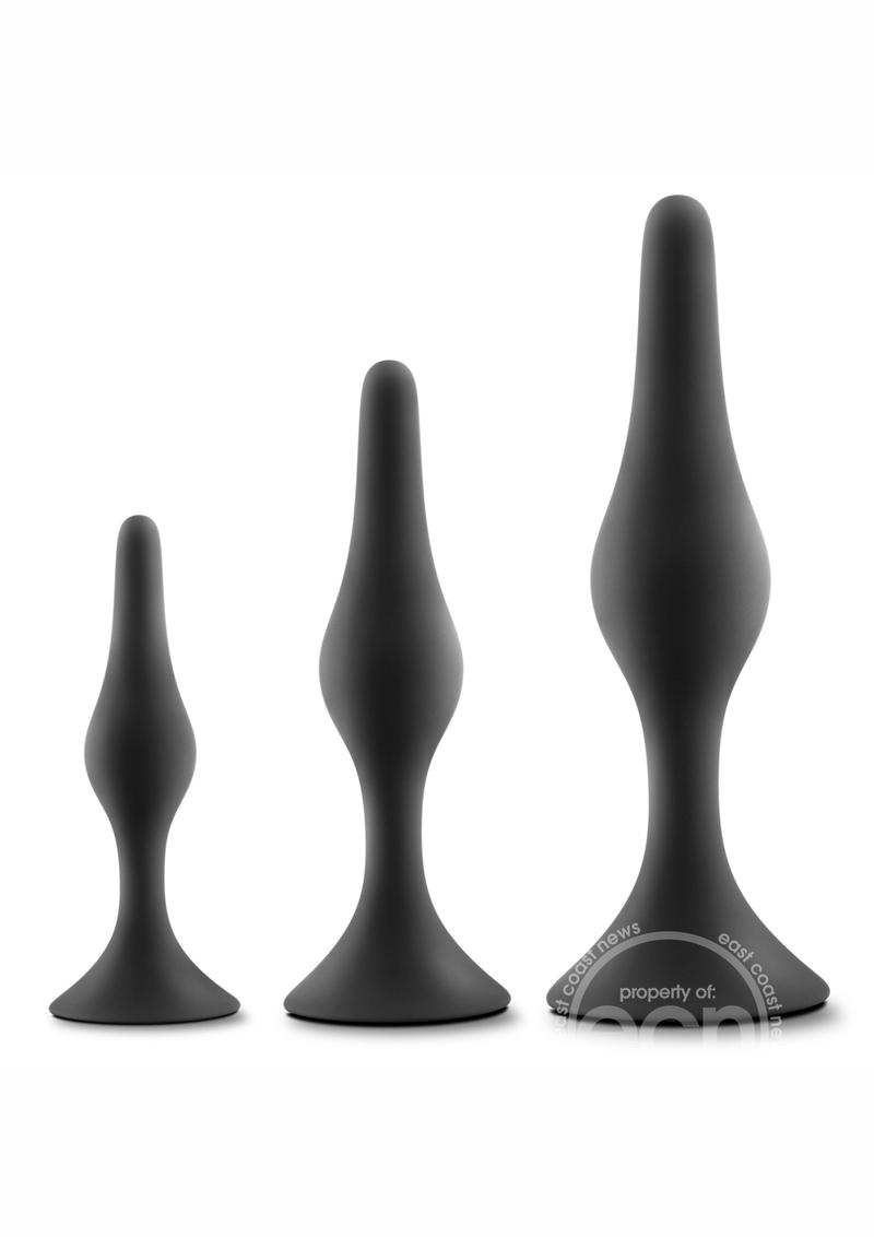Luxe Beginner Silicone Butt Plug Kit 3 Sizes 3 Sizes