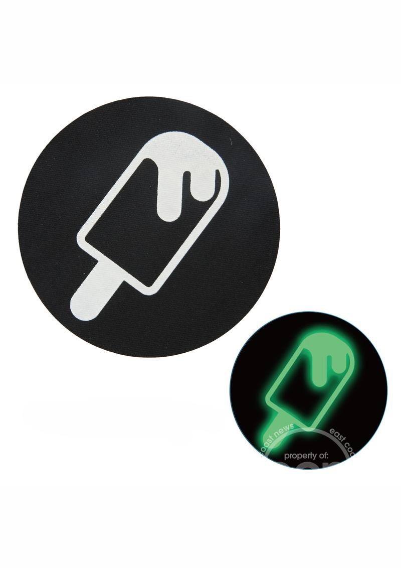 Peekaboo Glow In The Dark Ice Cream Pasties - Black/Green