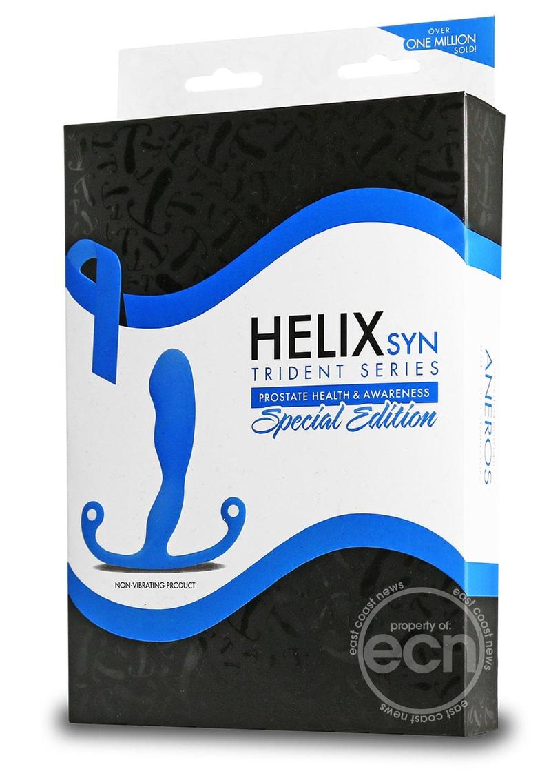 Trident Series Helix Syn P-Spot Prostate Stimulator - Blue
