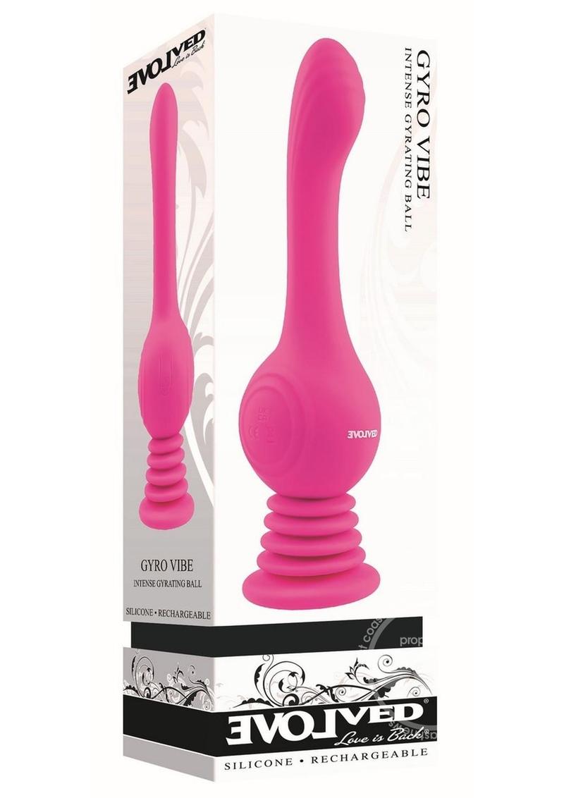 Gyro Vibe Rechargeable Silicone Vibrator with Suction Cup