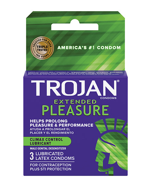Trojan Extended Pleasure Condom - Box of 3