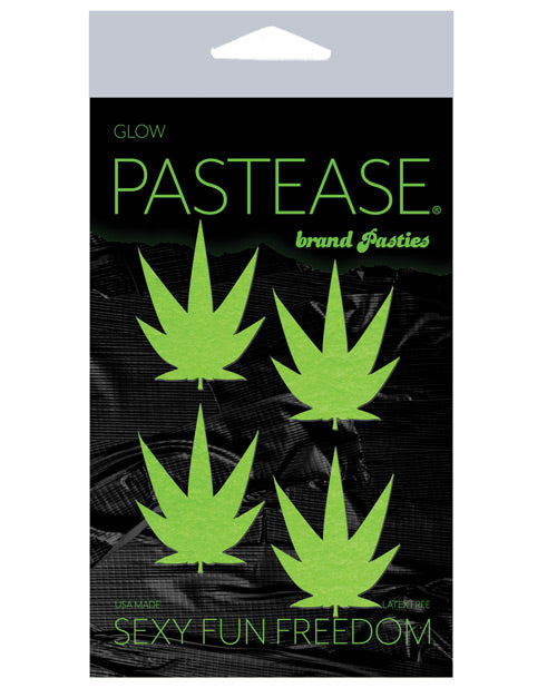 Pastease Petites Leaf - Glow in the Dark Green O/S Pack of 2 Pair