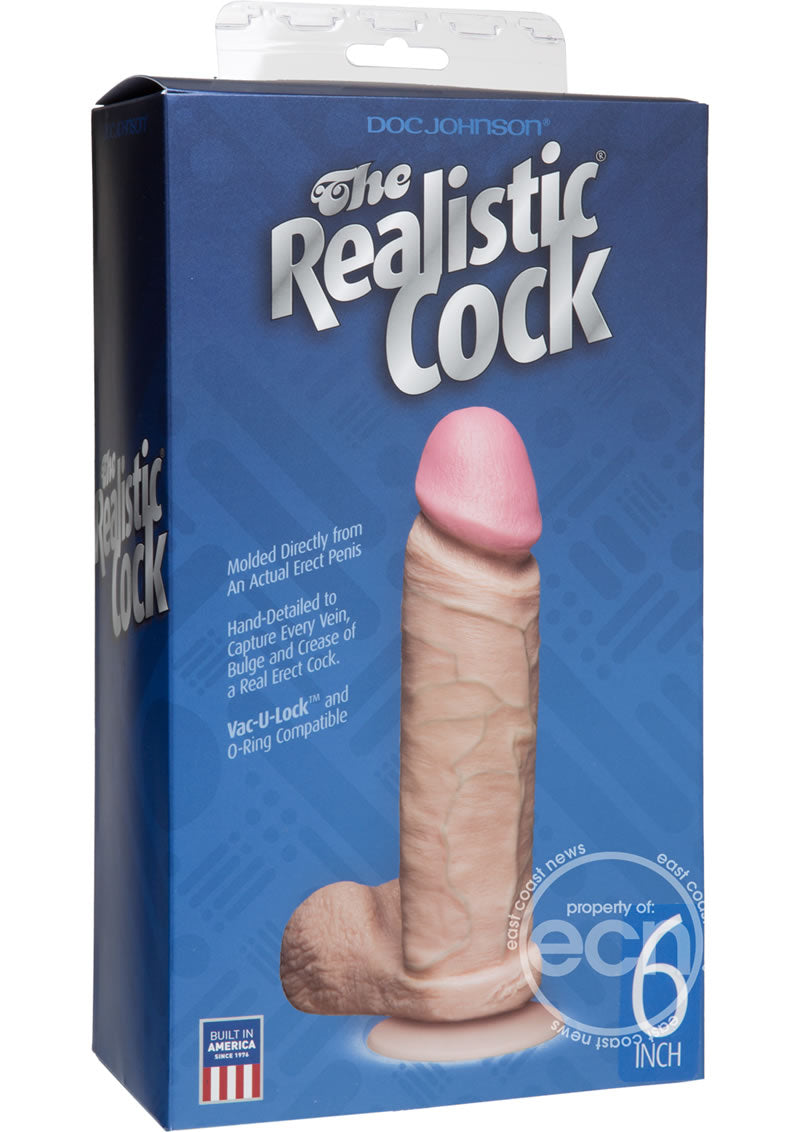 The Realistic Cock Dildo 6in - Vanilla