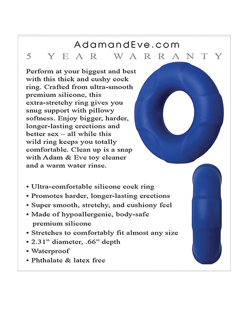 Adam & Eve Big Man Silicone Cock Ring - Blue