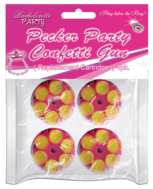 Party Pecker Confetti Refill Cartridge - Pack of 4