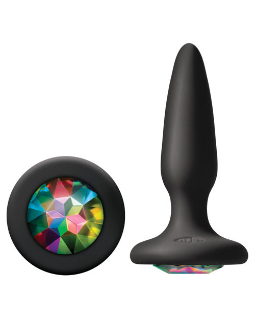 Glams Mini Silicone Butt Plug Rainbow Gem
