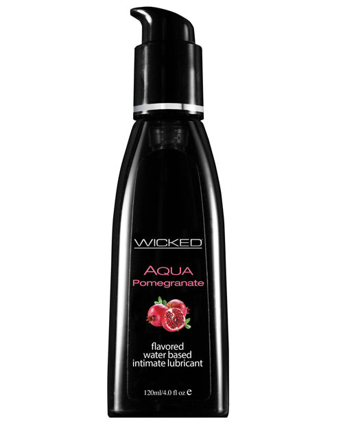 Wicked Sensual Care Aqua Water Based Lubricant - 4 oz Pomegranate
