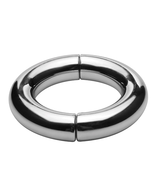 Master Series Mega Magnetize 1.75" Stainless Steel Magnetic Cock Ring - Silver