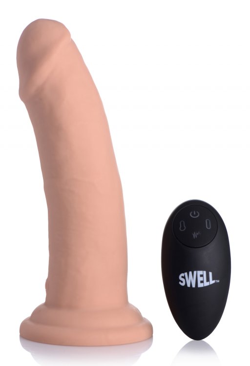 Swell 7x inflatable Vibrating Silicone Dildo W/ Remote