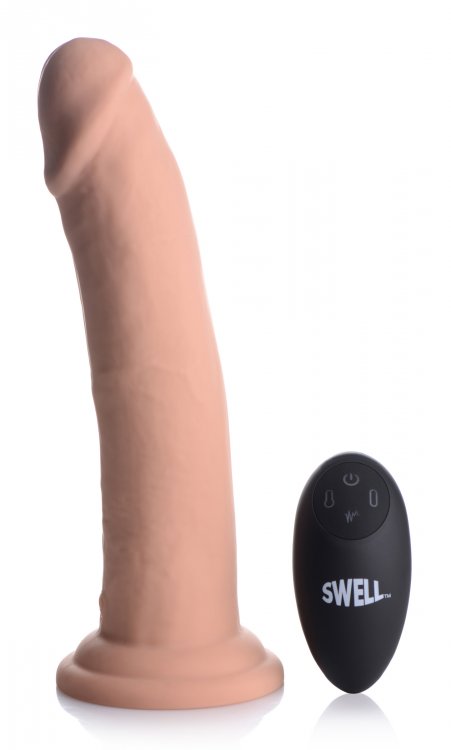 Swell 7x inflatable/vibrating 8.5" Dildo W/ Remote
