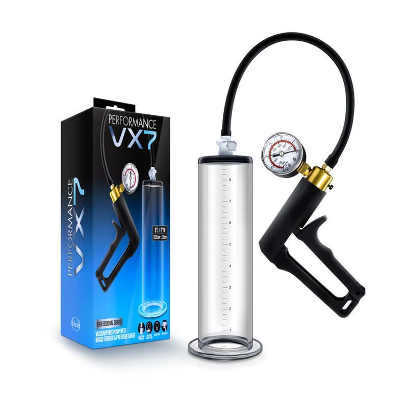 Performance - VX7 Vacuum Penis Pump With Brass Trigger & Pressure Gauge
