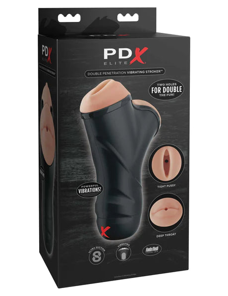 PDX Double Penetration Vibrating Stroker